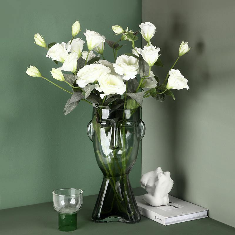 Handblown Glass Face Vase, Small 9.3 in or Large 12.5 in, view 14