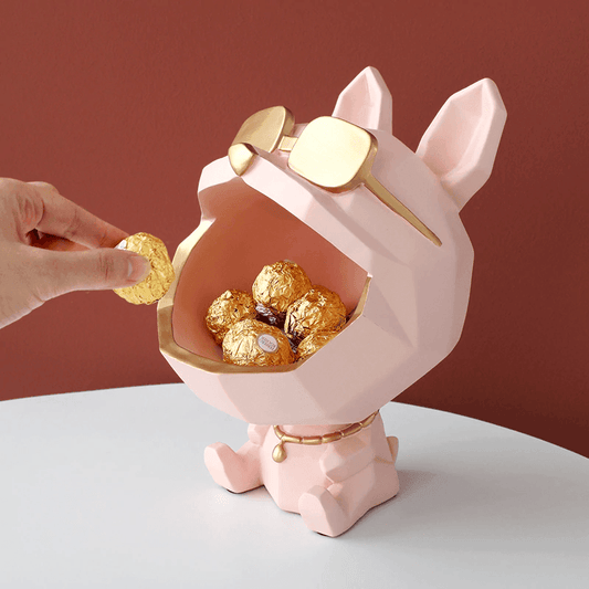 Resin Dog Catchall Dish with Gold Sunglasses, view 2
