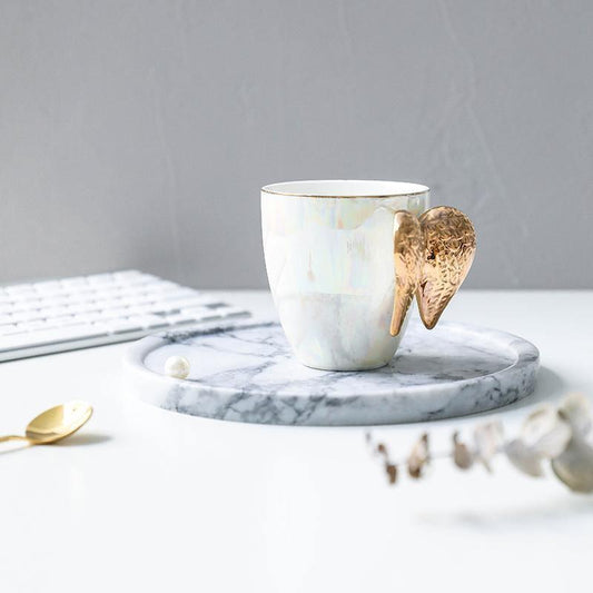 Angel Wing Ceramic Coffee Cup, Single or Set of Two, view 2