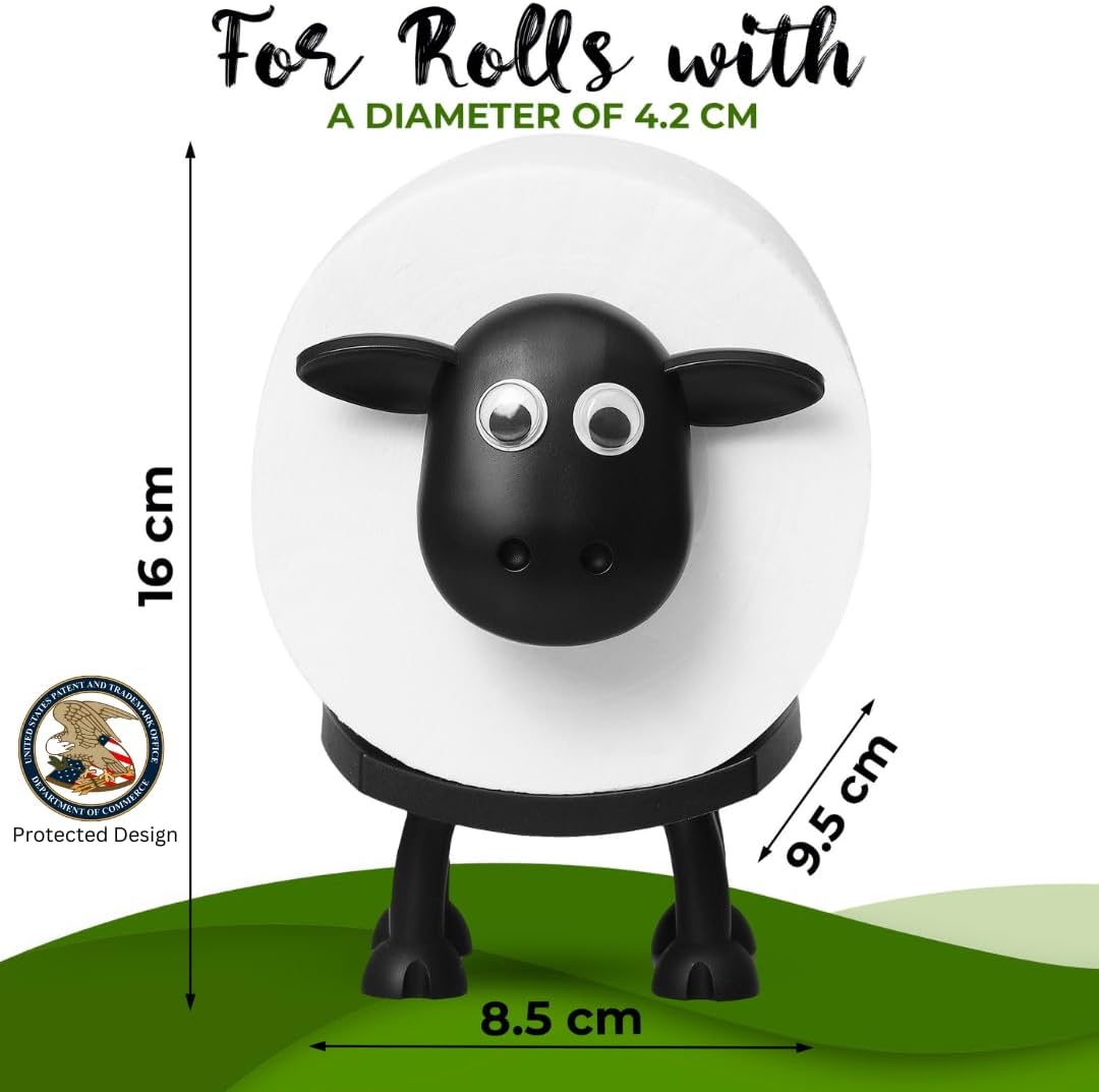 Sheep Shaped Metal Toilet Paper Holder, view 5