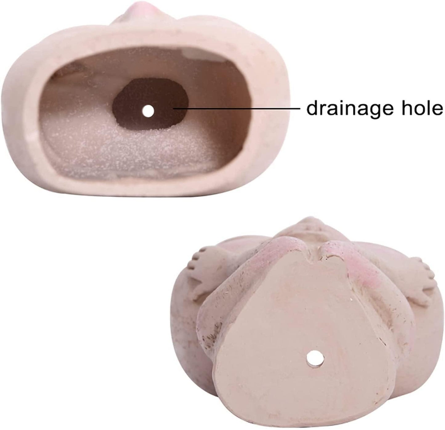 Blushing Woman Face Planter with Drainage Hole, view 13