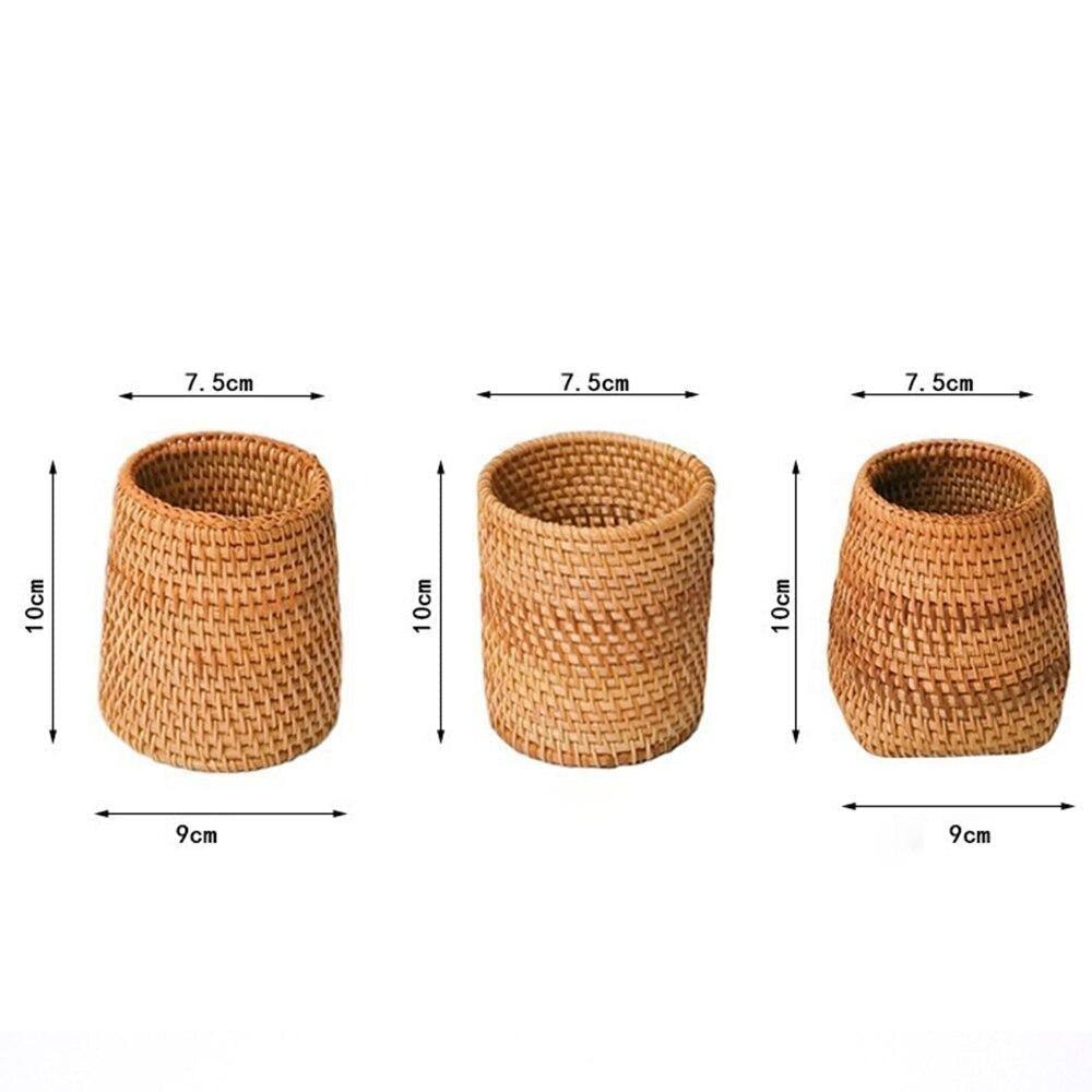 Small Hand Woven Rattan Storage Basket for Desks, view 27