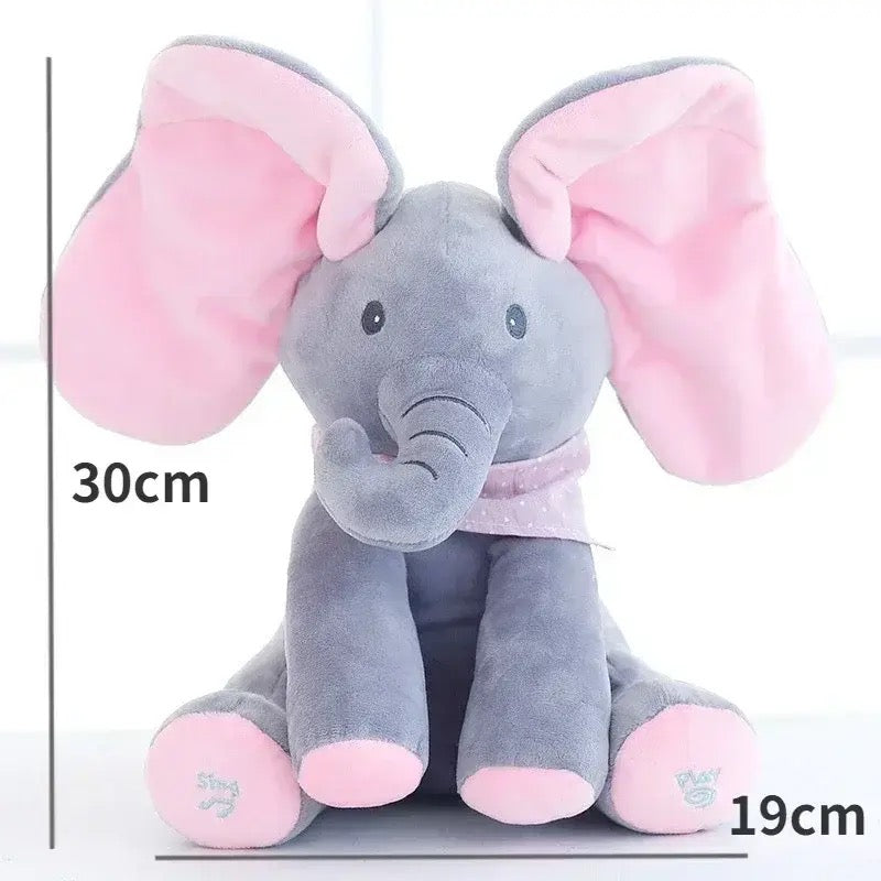 Peek a Boo Plush Elephant Toy with Moving Ears, view 7