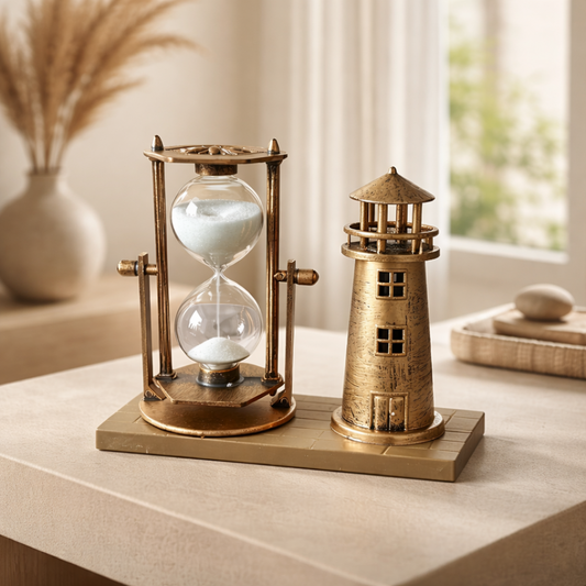 Lighthouse Hourglass Sand Timer with Bronze Finish, view 2