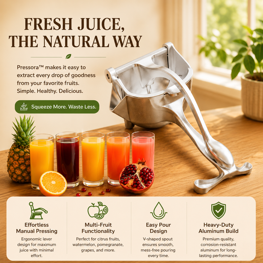 Manual Aluminum Hand Press Juicer, 9.3 in, view 2