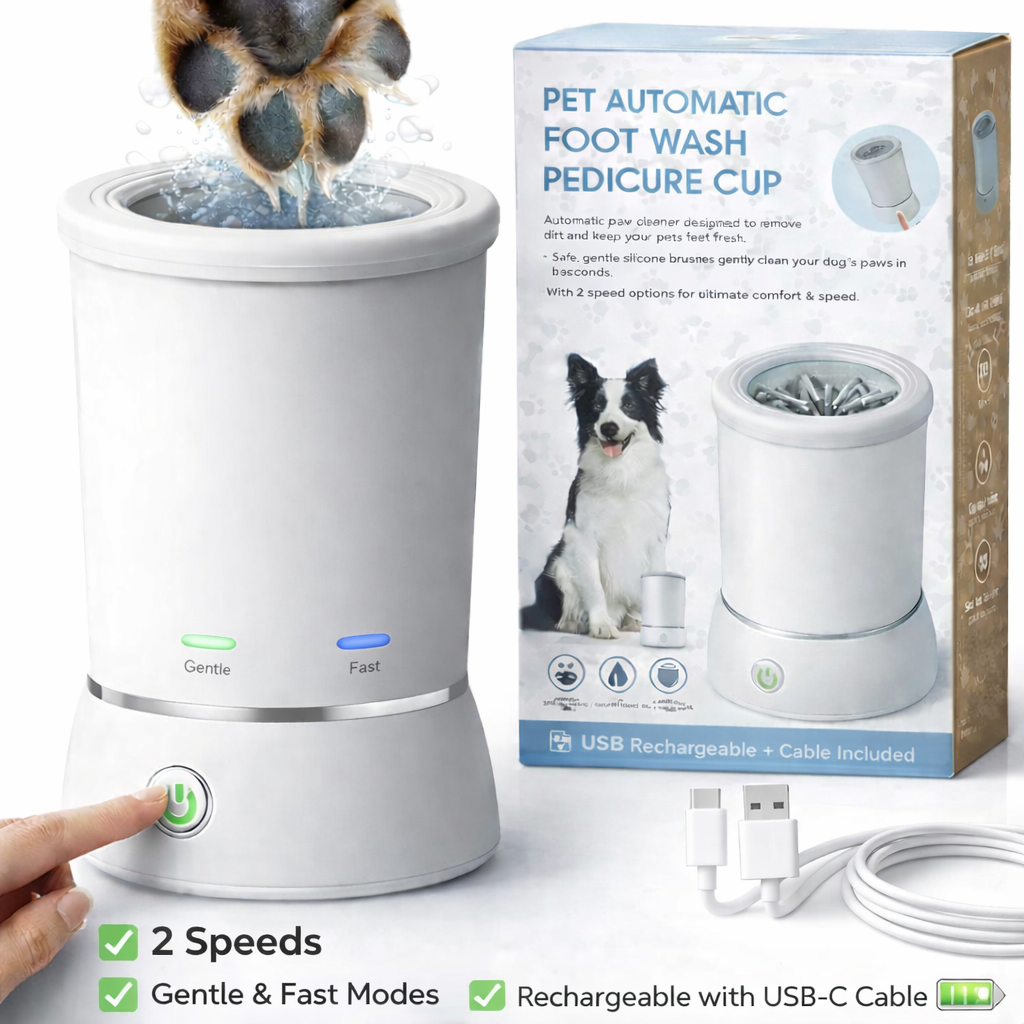 Electric Paw Cleaner Cup with Silicone Bristles, view 12
