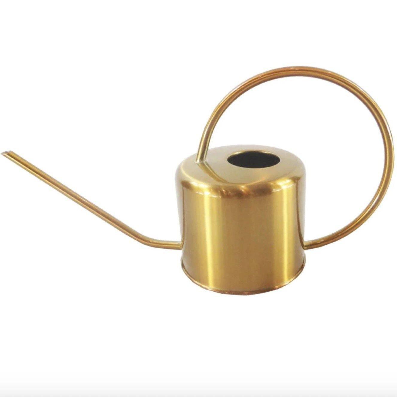 Brass Watering Can with Gooseneck Spout, 44 oz, view 3