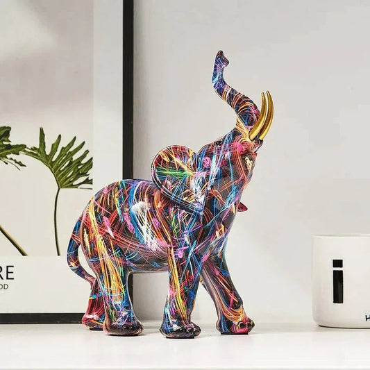 Graffiti Painted Elephant Sculpture, Two Sizes, view 2