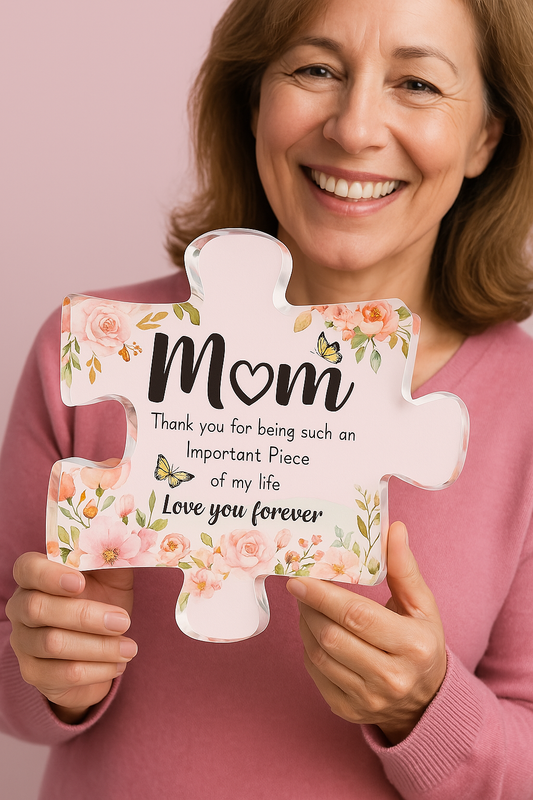 Acrylic Puzzle Piece Keepsake Gift for Mom, view 2