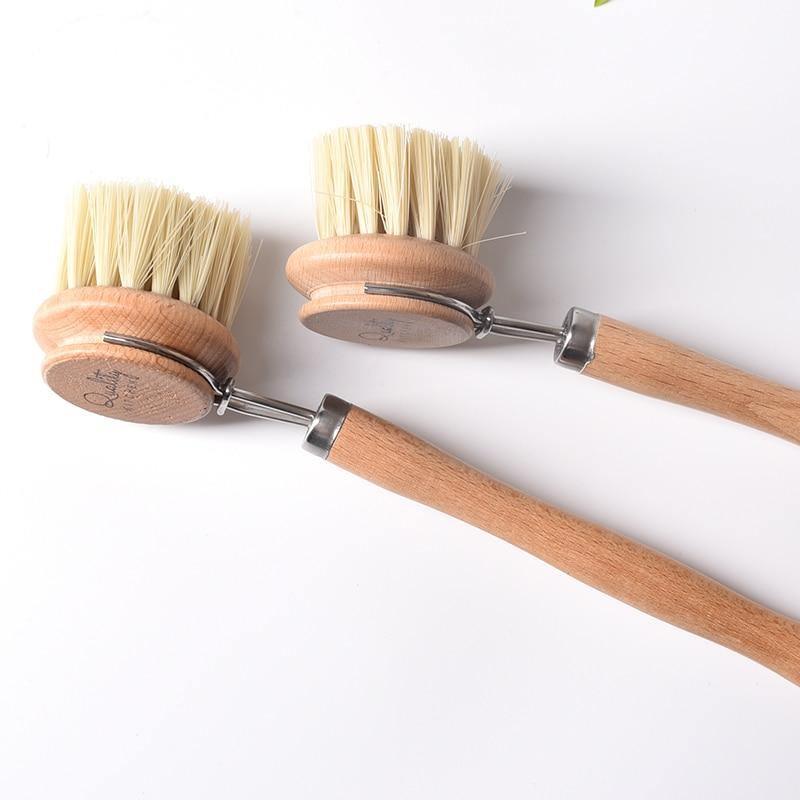 Wood Dish Brush with Replaceable Head, view 7