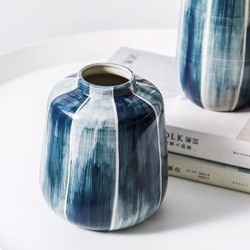 Hand Painted Ceramic Vase, Squat or Tall, view 2