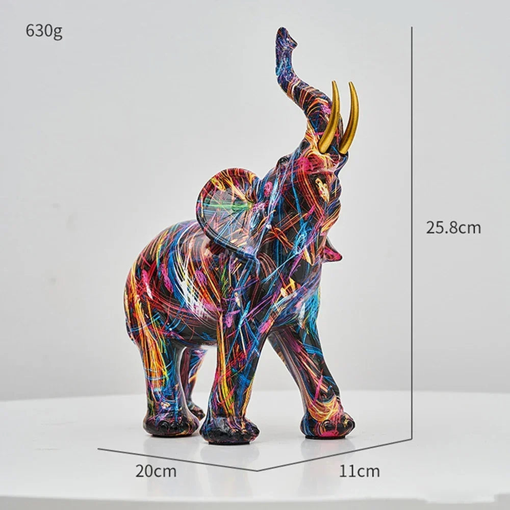 Graffiti Painted Elephant Sculpture, Two Sizes, view 10