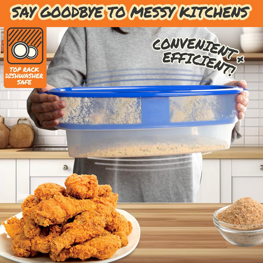 Three Piece Breading Station with Sifter and Lid, view 2