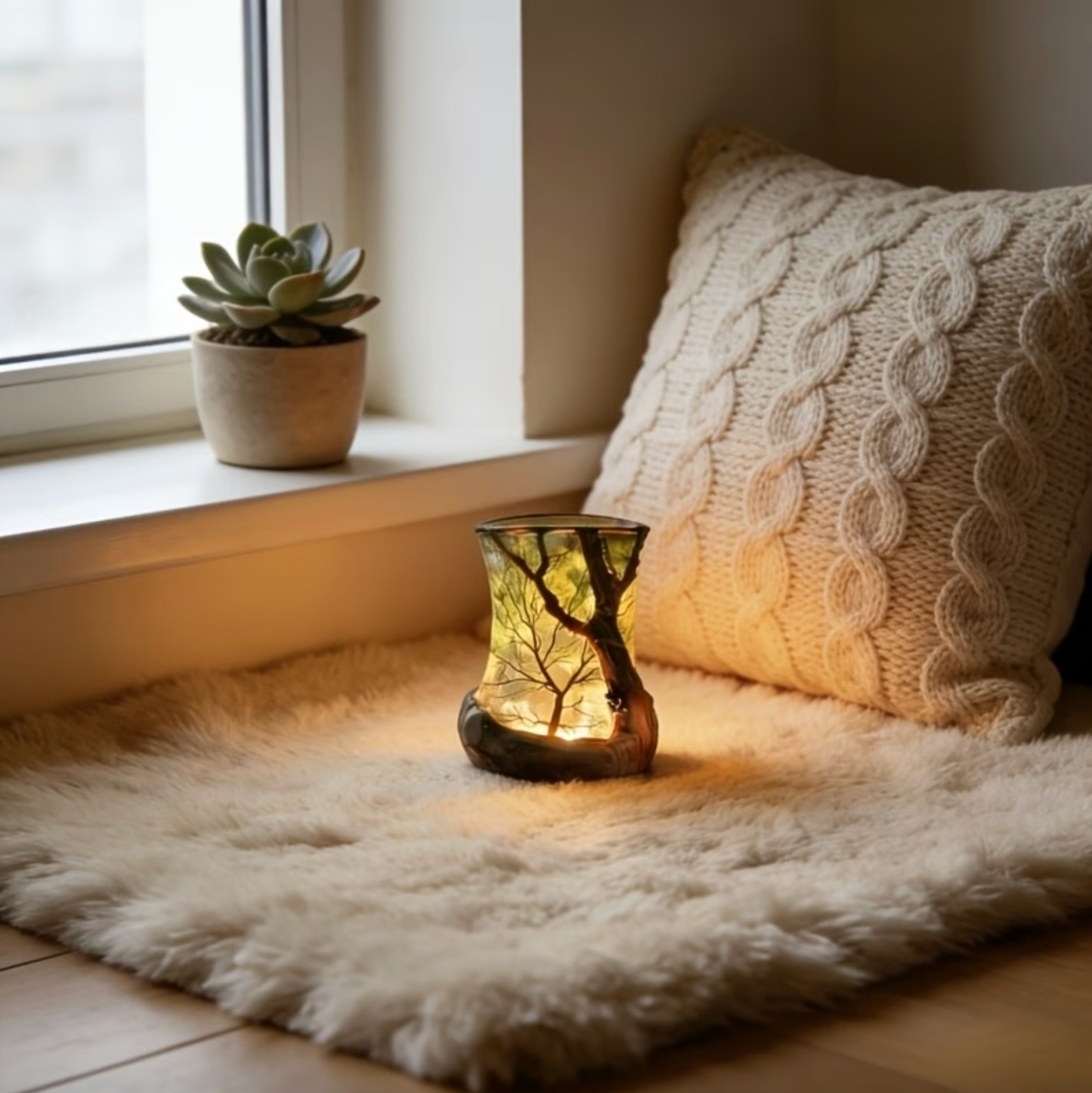 Battery Ambient Lamp with Tree Branch Shadows, view 7