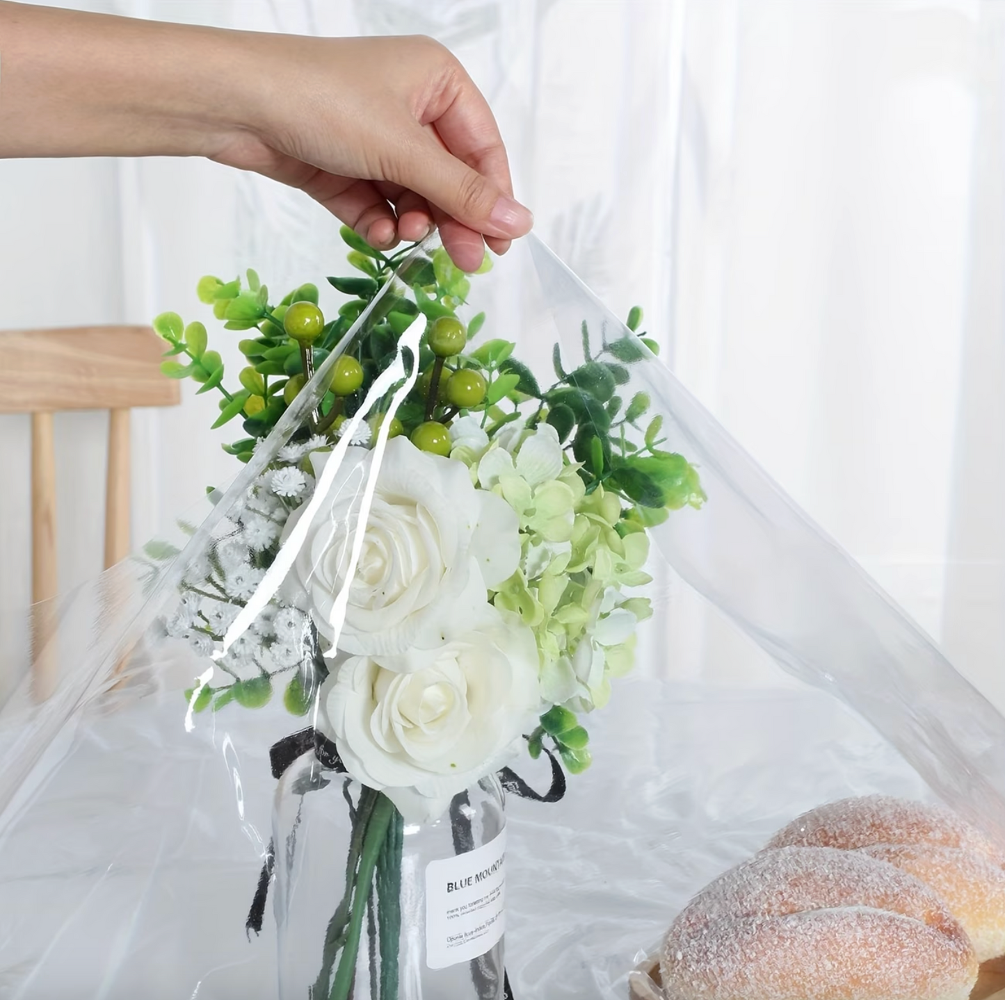 Clear Vinyl Tablecloth Protector for Rectangular Tables, view 8