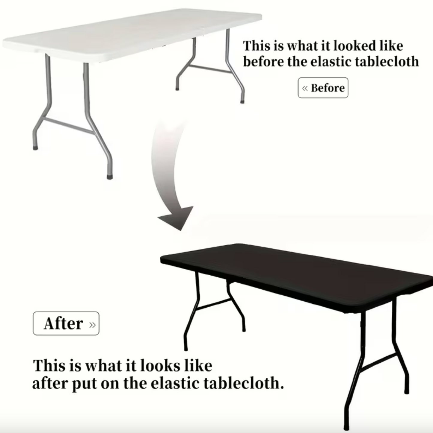 Stretch Fitted Table Cover for 6 ft Folding Tables, view 12
