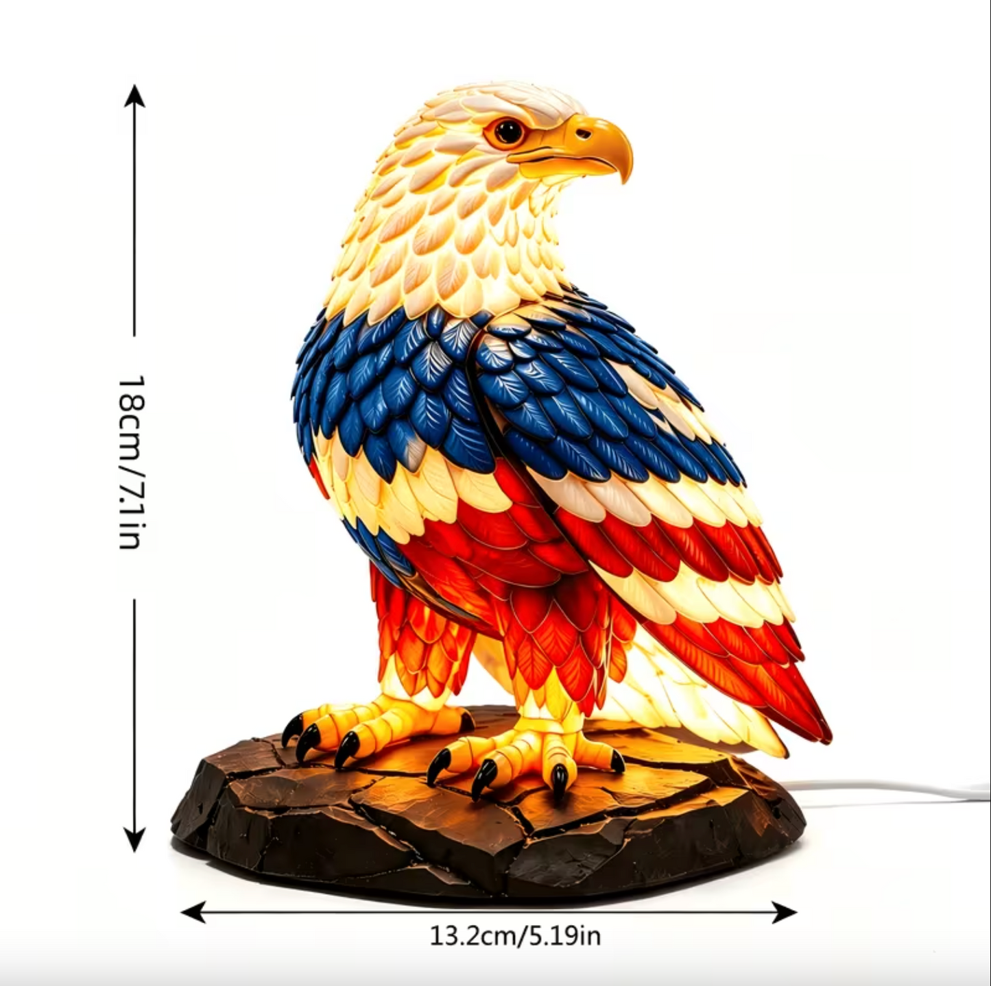Bald Eagle LED Accent Lamp, America 250 Anniversary, view 6