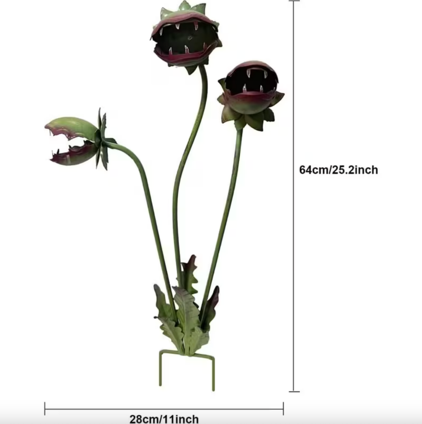 Carnivorous Plant Garden Stake in Metal, 25.2 in, view 8