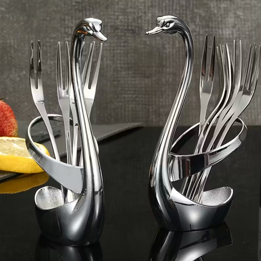 Swan Shaped Stainless Steel Cutlery Holder, view 2