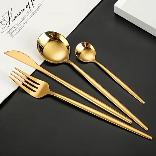 Gold Flatware in Stainless Steel, Mirror or Matte, view 2