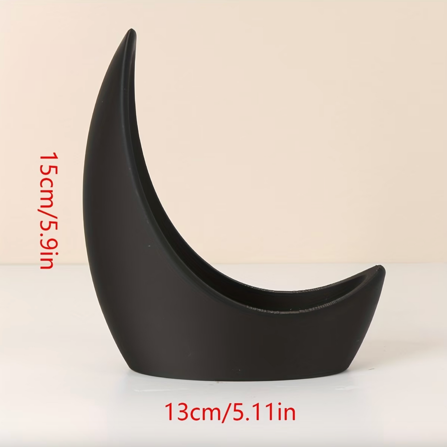 Crescent Moon Planter with Drainage, 5.9 in, view 7