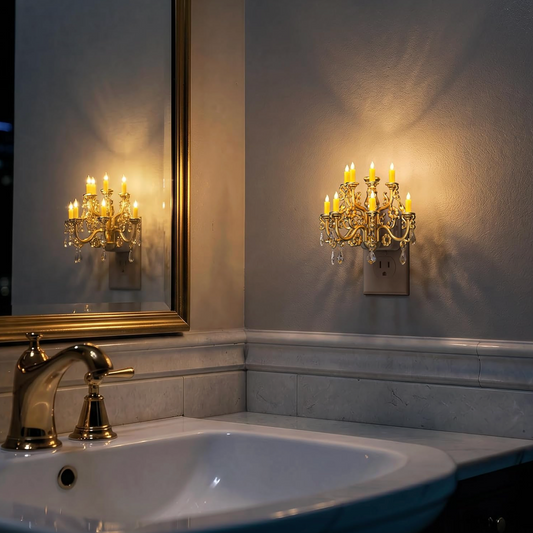 Plug In Crystal Chandelier Night Light with Sensor, view 2