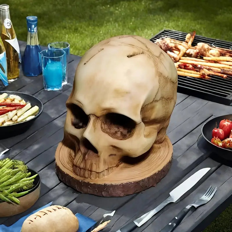 Skull Knife Block for Seven Knives, Hand Painted, view 12
