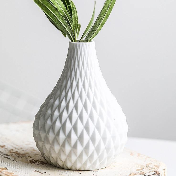 Raindrop Ceramic Bud Vase in Three Textures, view 2