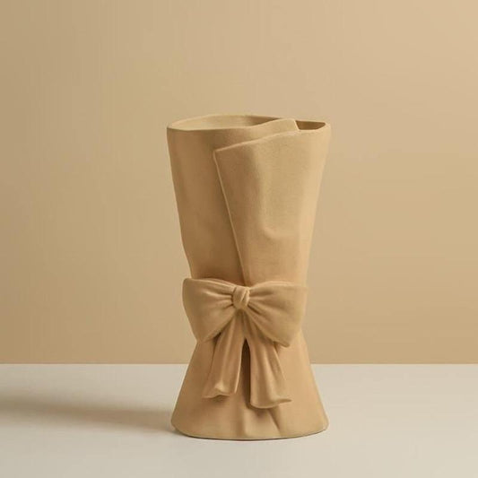 Bowknot Relief Porcelain Vase, Three Colors, view 2
