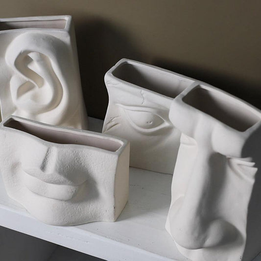 Resin Face Vase, Eye, Ear, Nose or Mouth Shape, view 2