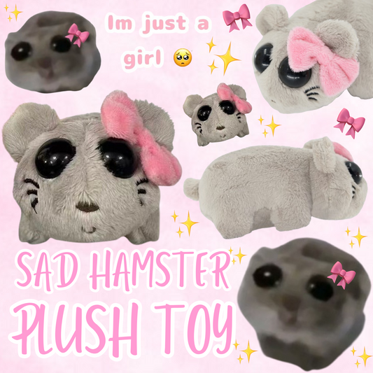 Sad Hamster Meme Plush Toy with Violin Sound, view 2