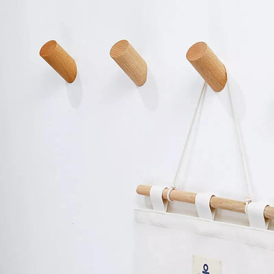 Wooden Wall Coat Hooks in Three Lengths, view 2