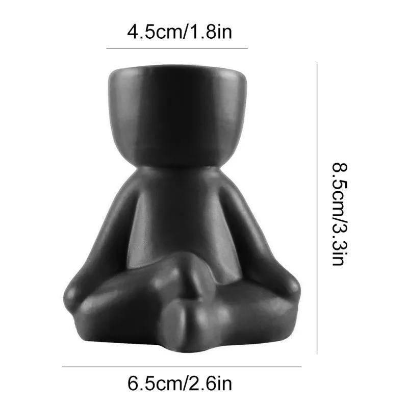 Little Person Ceramic Succulent Planter, Six Poses, view 43