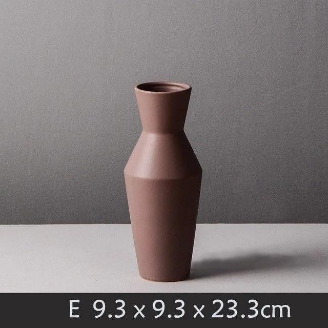 Matte Ceramic Decorative Vase in Five Modern Shapes, view 11