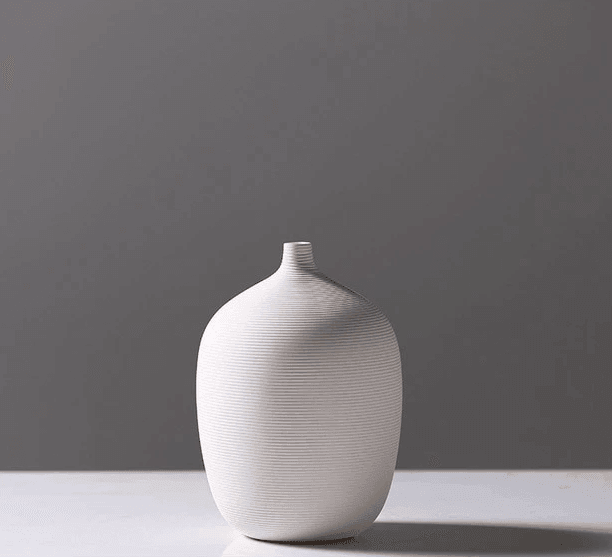 Ceramic Stoneware Bud Vase with Matte Bisque Finish, view 12