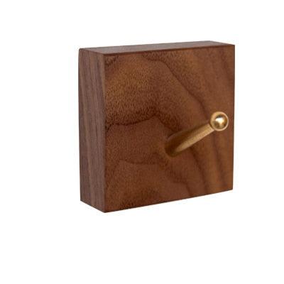 Solid Wood Wall Hook with Brass Peg, view 2