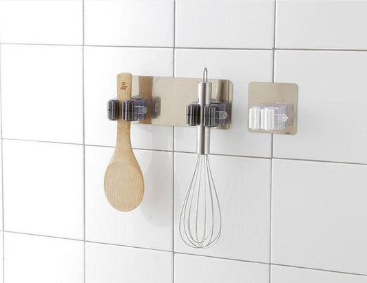 Adhesive Wall Hooks for Brooms and Mops, Single or Double, view 2