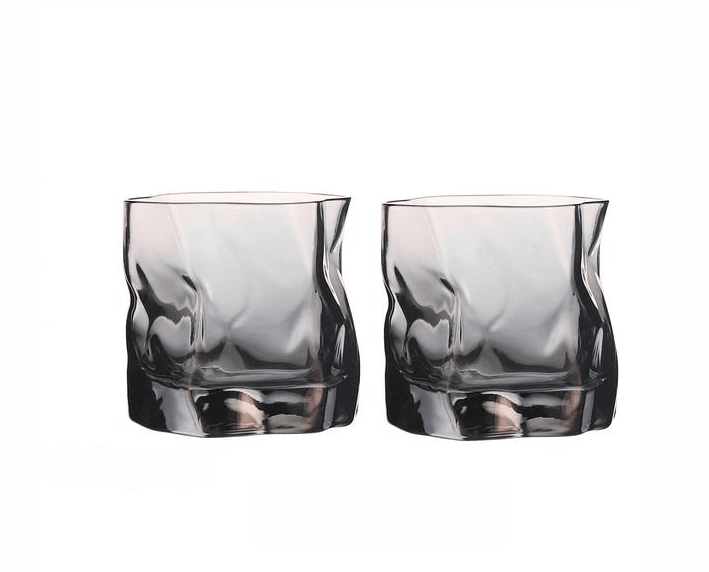 Textured Borosilicate Whiskey Glasses, Set of Two, view 20