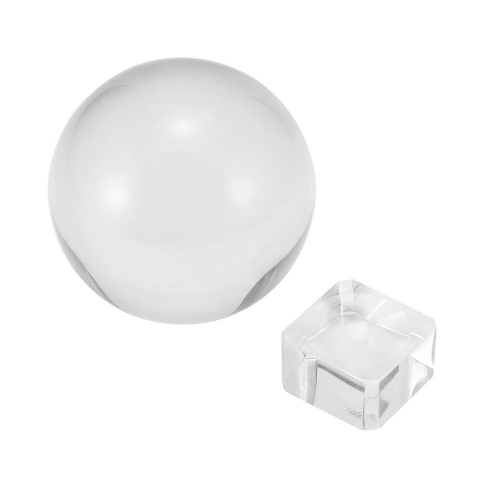 Clear Glass Sphere Crystal Ball with Optional Stand, view 5