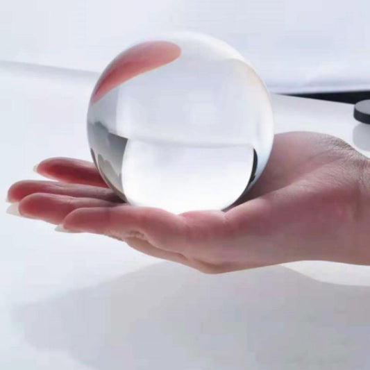 Clear Glass Sphere Crystal Ball with Optional Stand, view 2