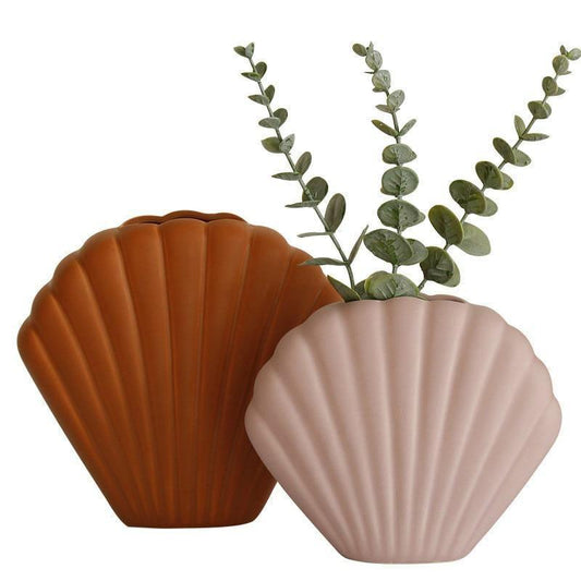 Ceramic Seashell Vase in Four Colors, view 2