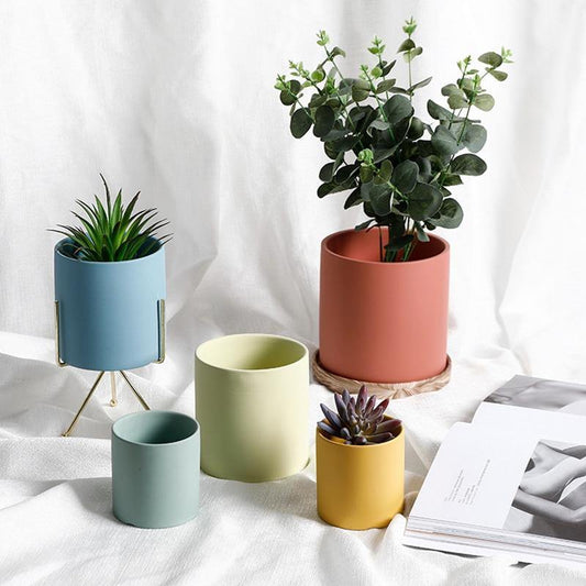 Round Glazed Ceramic Plant Pot, Three Diameters, view 2