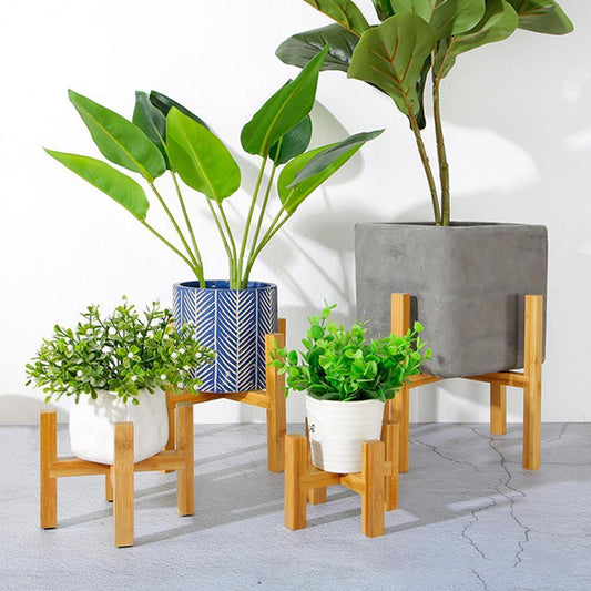 Bamboo Plant Stand with Four Leg Base, view 2