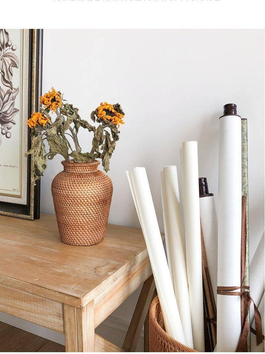 Hand Woven Rattan Vase for Dried Flowers, view 2