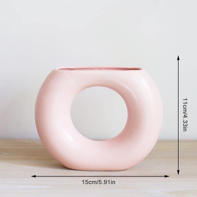 Satin Ceramic Vase in Moon, Round, Open or Pot, view 14