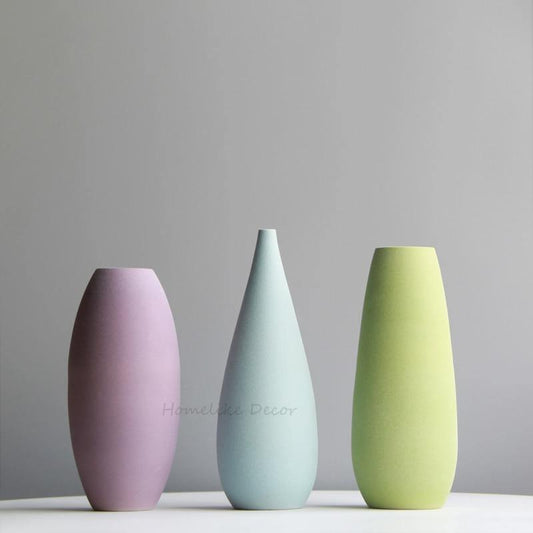 Small Pastel Ceramic Vase for Cut Flowers, view 2
