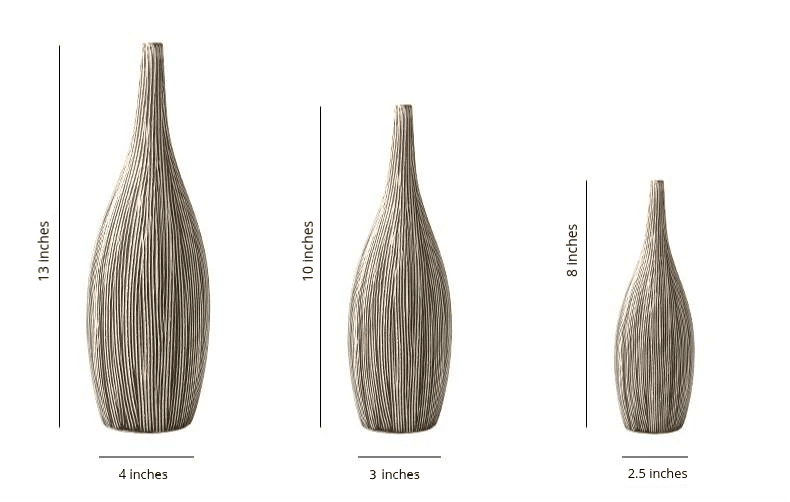 Etched Clay Vase in Three Sizes, 8 to 13 in Tall, view 12
