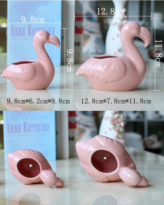 Pink Flamingo Succulent Pots, Set of 2, view 3
