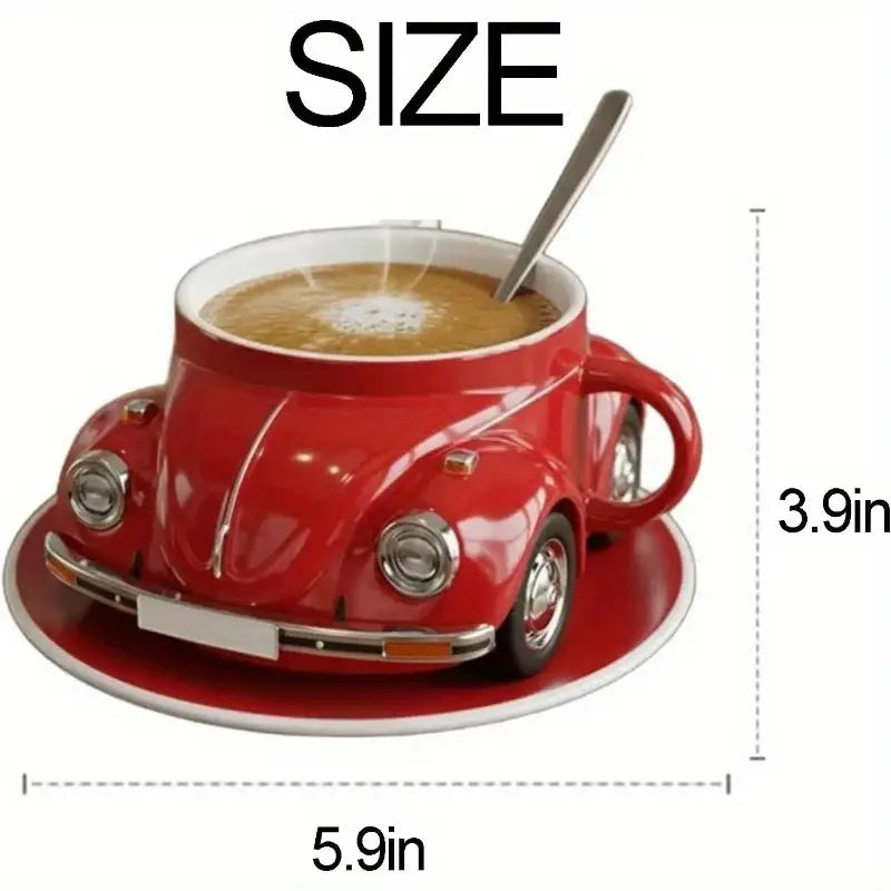 Retro Car Shaped Ceramic Coffee Mug, 11 oz, view 7