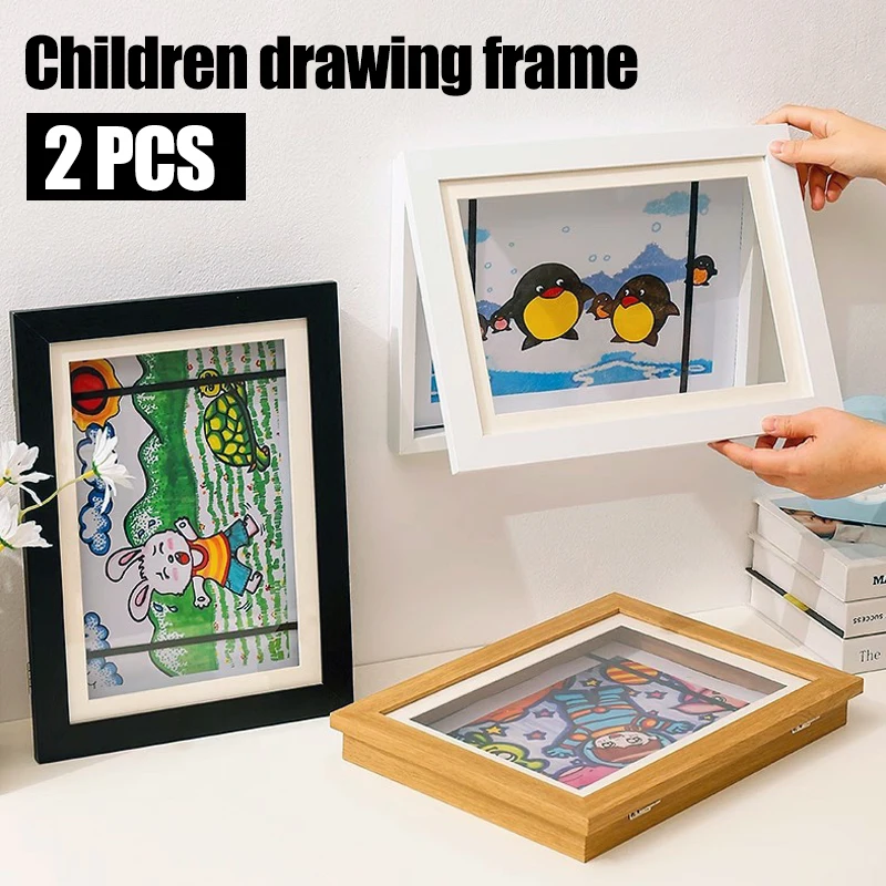Kids Art Frame for A4 Drawings with Magnetic Front, view 9